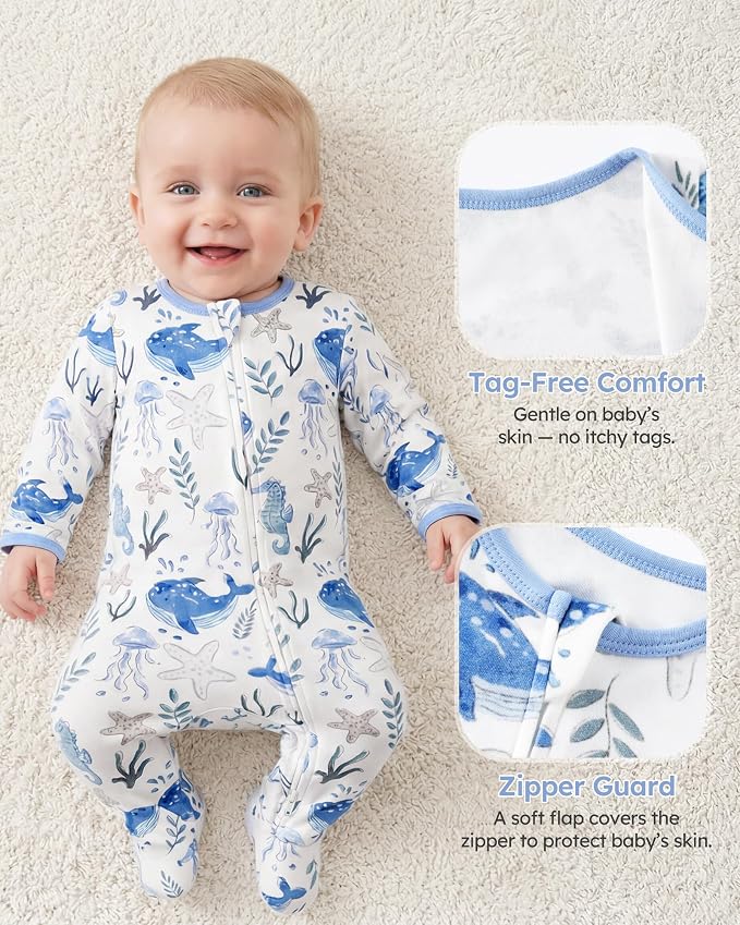 Baby Sleepers 100% Organic Cotton Pajamas - Image 2
