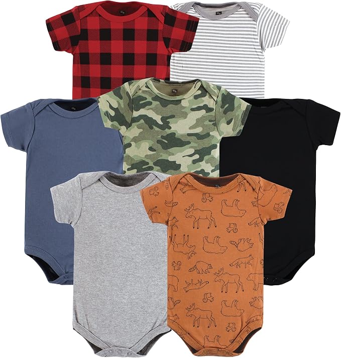 Hudson Baby Baby Boys' Cotton Bodysuits 7-pack by HudsonBaby