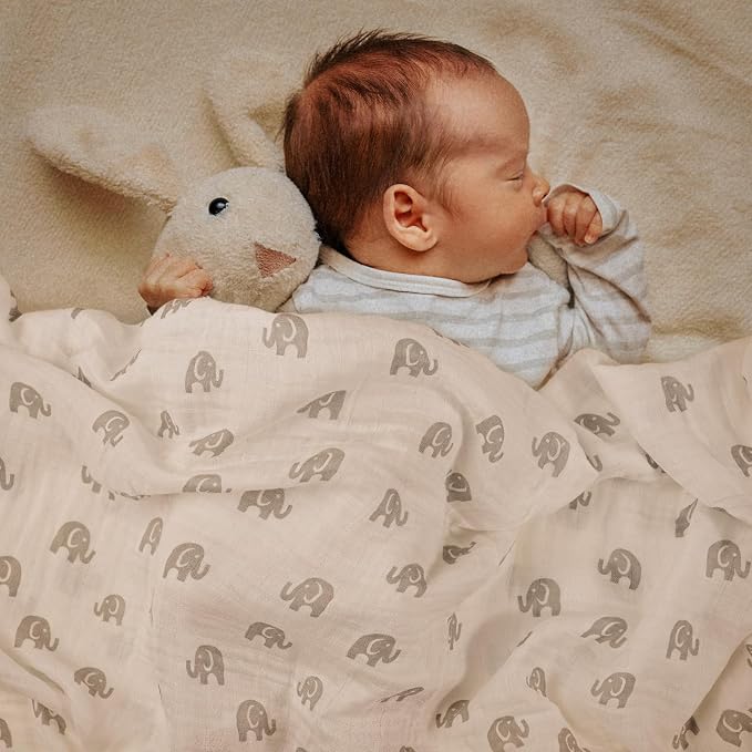GLLQUEN BABY Muslin Swaddle Blankets 4Pk Receiving Blanket Large 35" x 40" | - Image 6