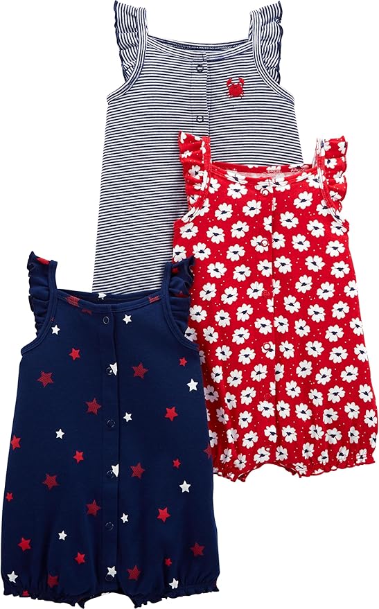 Simple Joys by Carter's Baby Boys 3 pack Snap up Rompers by SimpleJoysbyCarters