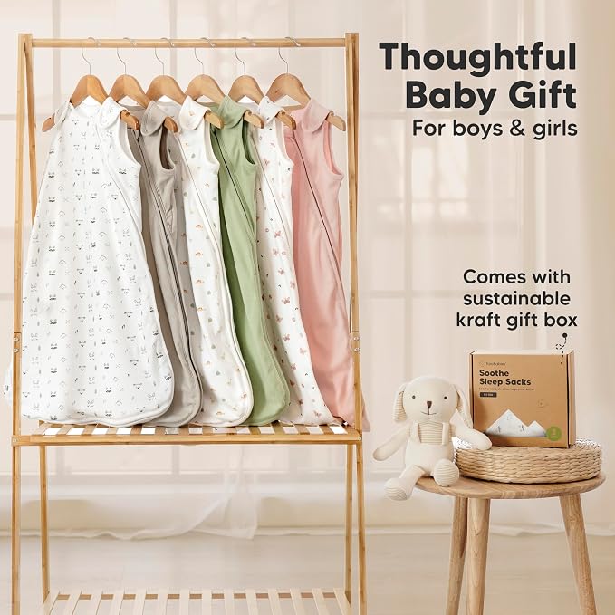 2-Pack Organic Baby Sleep Sacks, 100% Cotton 0.5TOG - Image 9