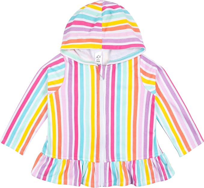 Gerber Baby & Toddler Girls Zipper Hoodie Terry Swimsuit Cover Up by Gerber