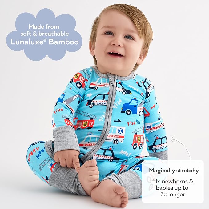 Little Sleepies Pajamas for Baby Boys & Girls, Viscose from Bamboo Baby Pajamas - Image 5