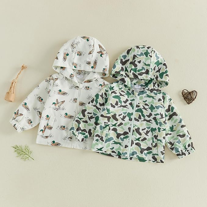 Toddler Windbreaker Jacket Baby Girl Hooded Zip Up Sweatshirt Winter Jacket - Image 6
