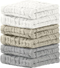 Cuddle Campus Baby Washcloths 6 Packs, Muslin Washcloths Baby, Cotton Burp by CuddleCampus