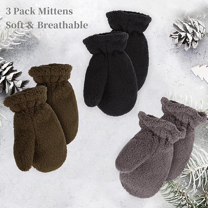 Zsedrut Baby Boys Winter Glove Warm Toddler Infant Girls Mittens Fleece Lined - Image 5
