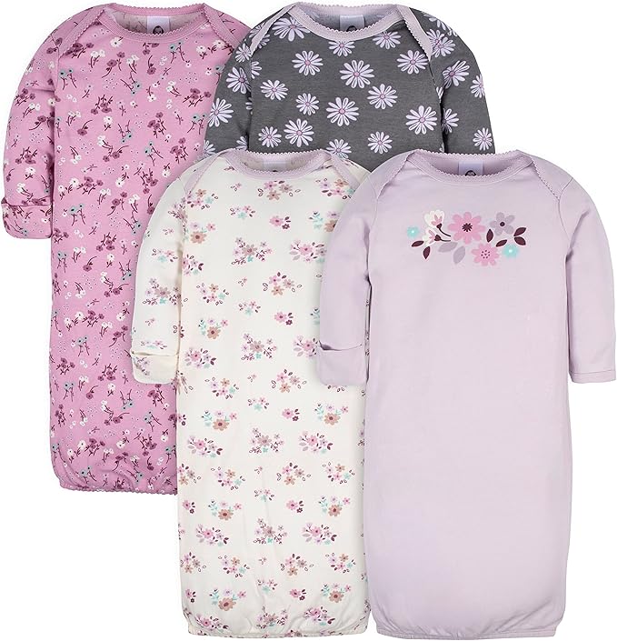 Gerber Baby Girls' 4-pack Sleeper Gown by Gerber