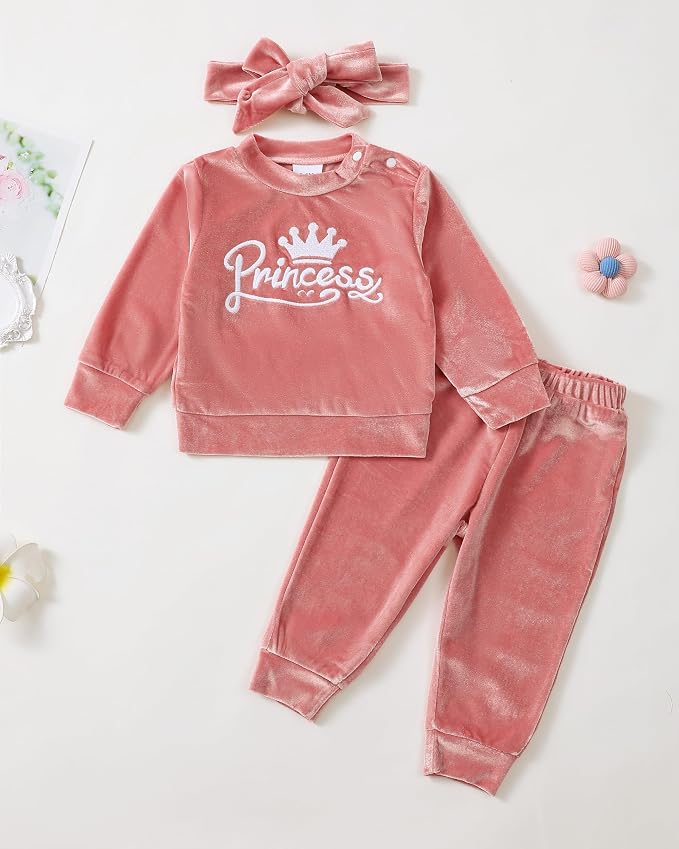 Renotemy Baby Girl Clothes Cute Fall Winter Toddler Girls Outfits 3M-3T - Image 2