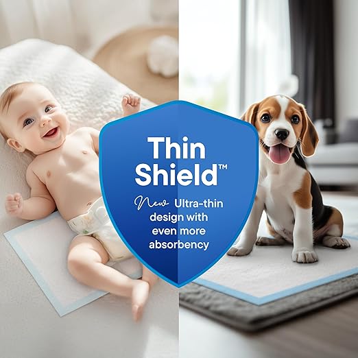 Chucks Pads Disposable [50-Pack] Underpads 17"x 24" - Pee Pads for Dog, Puppy - Diaper Changing Table Pad for Baby - Incontinence Bed & Chair Liners for Elderly - Pet Potty Training Pads - Leak Proof