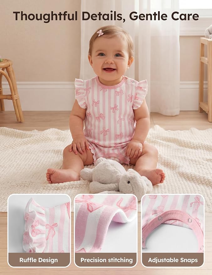Yoofoss Baby Boy Romper 0-18 Months 100% Organic Cotton Newborn Summer Clothes - Image 5