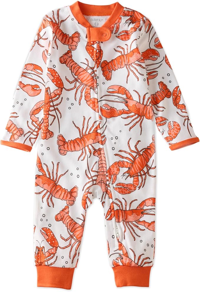 Butterblu Shadow Sleep & Play 100% Cotton Footless Two Way Zip Front PJs by Butterblu
