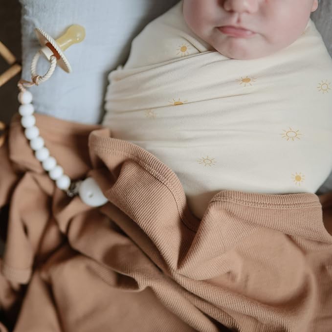 mushie Stretchy Baby Swaddle Blanket | Extra Soft & Snug Fit | 47"x47" - Image 6