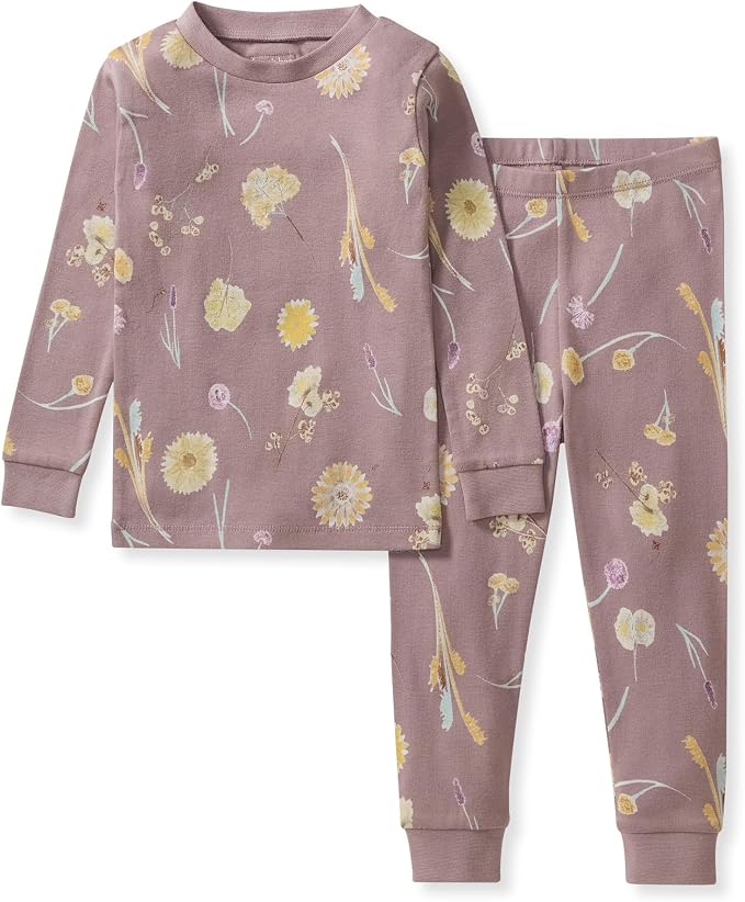 Burt's Bees Baby Girls Organic Cotton Pajamas, Toddler PJ Set, 2-PC | Soft by BurtsBeesBaby