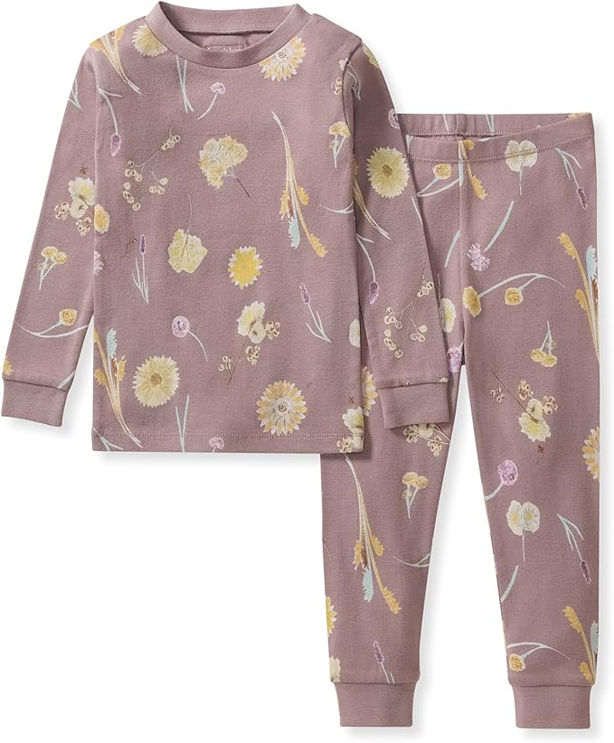Burt's Bees Baby Girls Organic Cotton Pajamas, Toddler PJ Set, 2-PC | Soft by BurtsBeesBaby