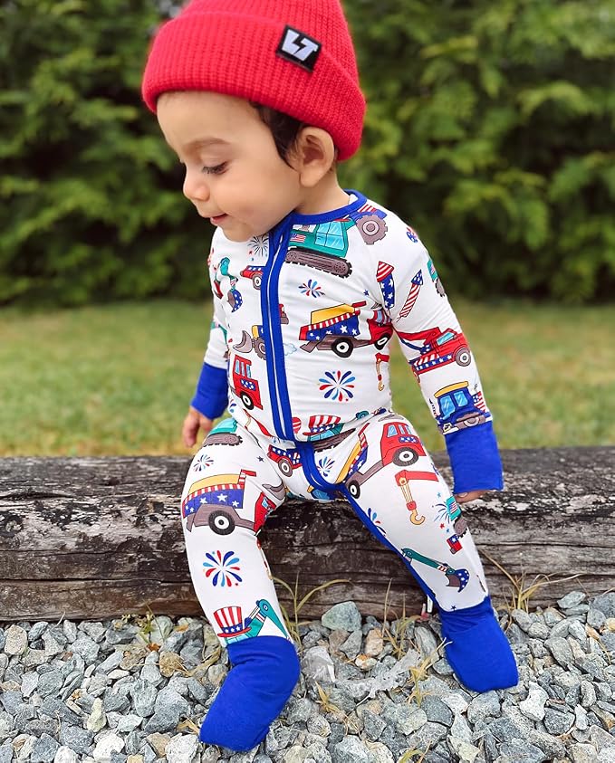 babee Reshinee Bamboo Viscose Baby Footie Pajama, Zipper Sleeper Boys Girls - Image 2