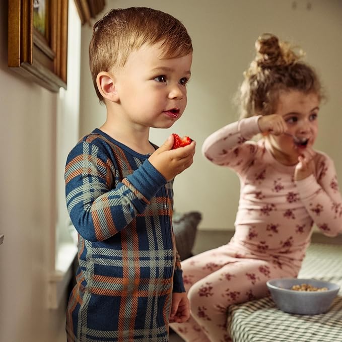 Modern Moments by Gerber Baby Boys & Girls Hacci Footless Pajamas - Image 2
