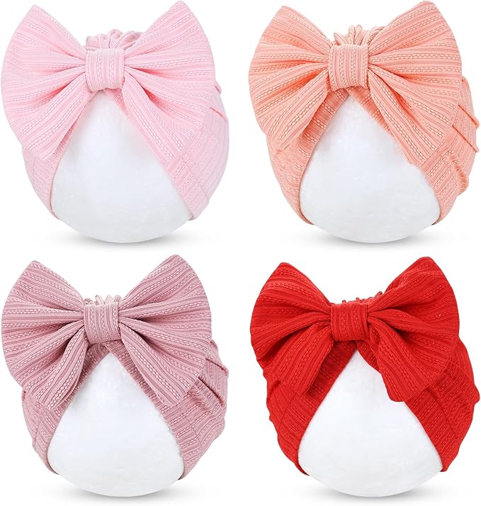 Cinaci 4 Pieces Baby Girls Turban Hats by Cinaci