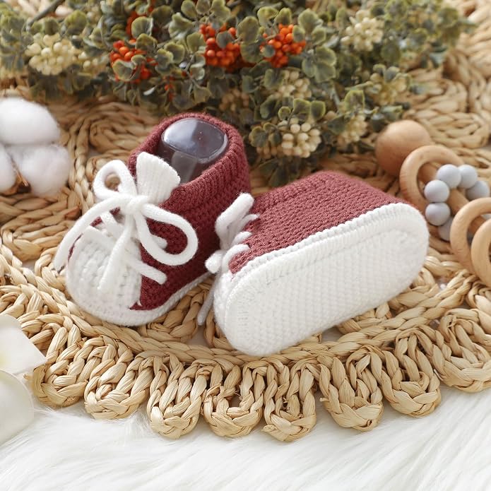 Baby Booties Newborn Baby First Shoes | Cozy Warm Knit Soft Booties - Image 3