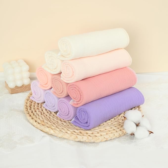 Muslin Burp Cloths 19" x 9", Baby Burping Clothes, Large Extra Soft Absorbent - Image 6