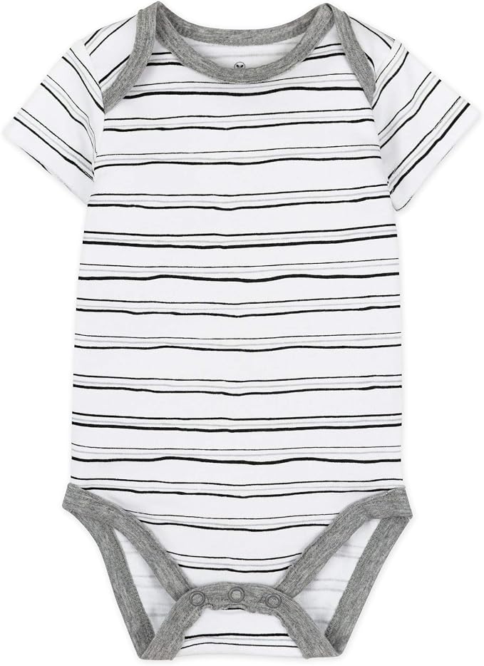 HonestBaby 5-pack Short Sleeve Bodysuits One-piece 100% Organic Cotton - Image 4