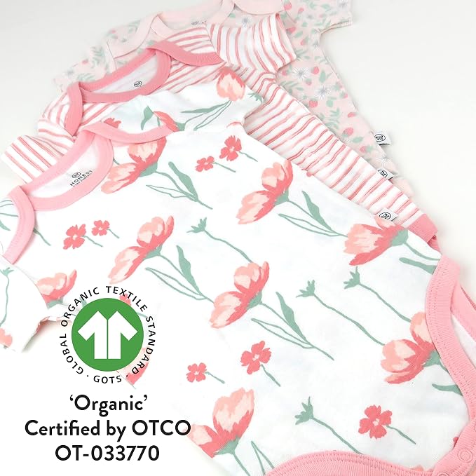 HonestBaby unisex-baby 3-pack Short Sleeve Bodysuits One-piece 100% Organic - Image 4