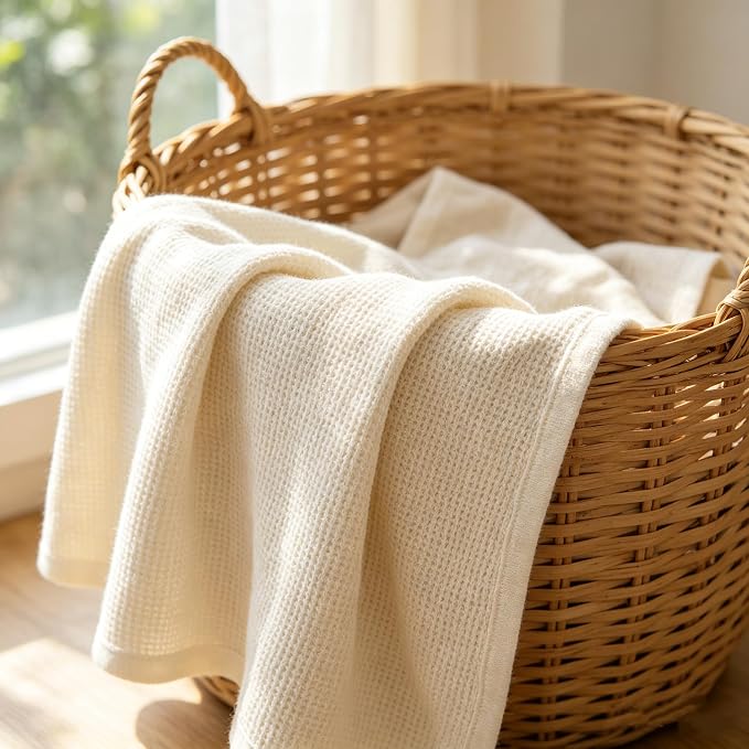 TL Care 100% Cotton Thermal Waffle Swaddle Blanket, Breathable & Stretchy - Image 2