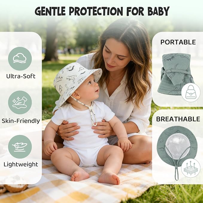 Durio 2-Pack Baby Bucket Hat - Image 5