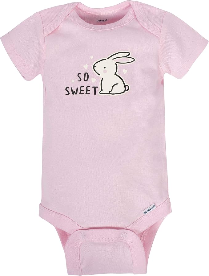 Gerber Baby Girls' 8-pack Short Sleeve Onesies Bodysuits - Image 5