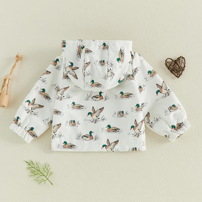 Toddler Windbreaker Jacket Baby Girl Hooded Zip Up Sweatshirt Winter Jacket - Image 6