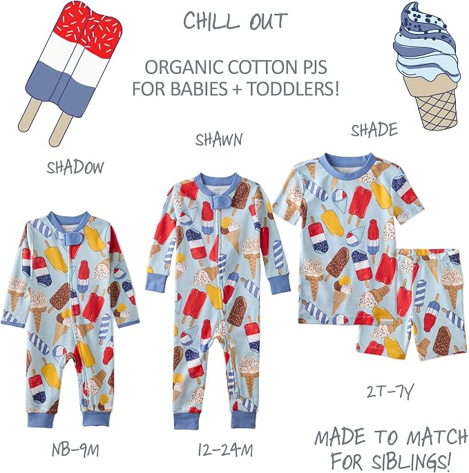 Butterblu Shadow Sleep & Play 100% Cotton Footless Two Way Zip Front PJs - Image 7