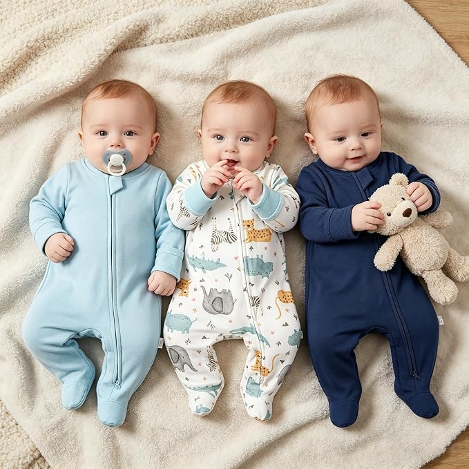 Aablexema Baby Footie Pajamas Cotton - Image 2