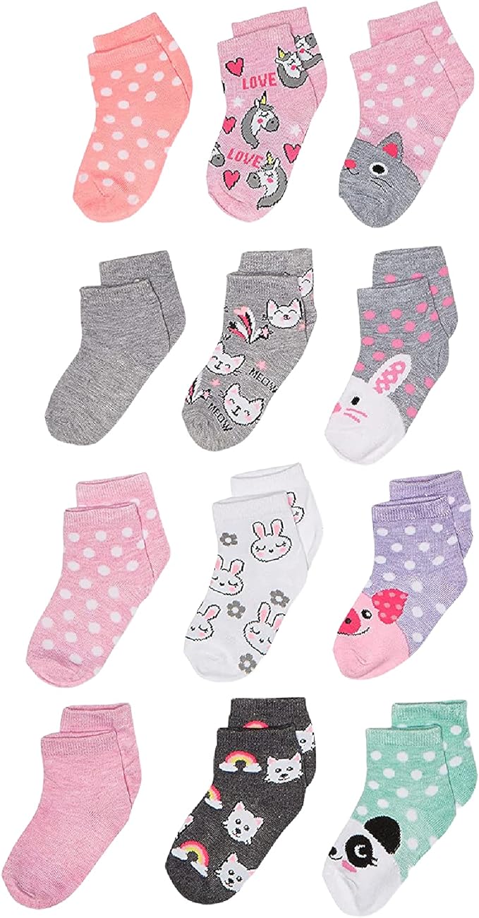 Cherokee Baby Girls' 12 Pack Shorty Ankle Socks by Cherokee