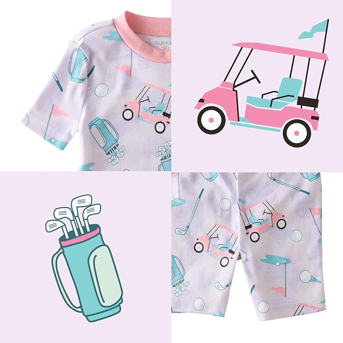 Butterblu Shade Snug-fit 2-Piece Short Sleeve PJs 100% Organic Cotton - Image 4