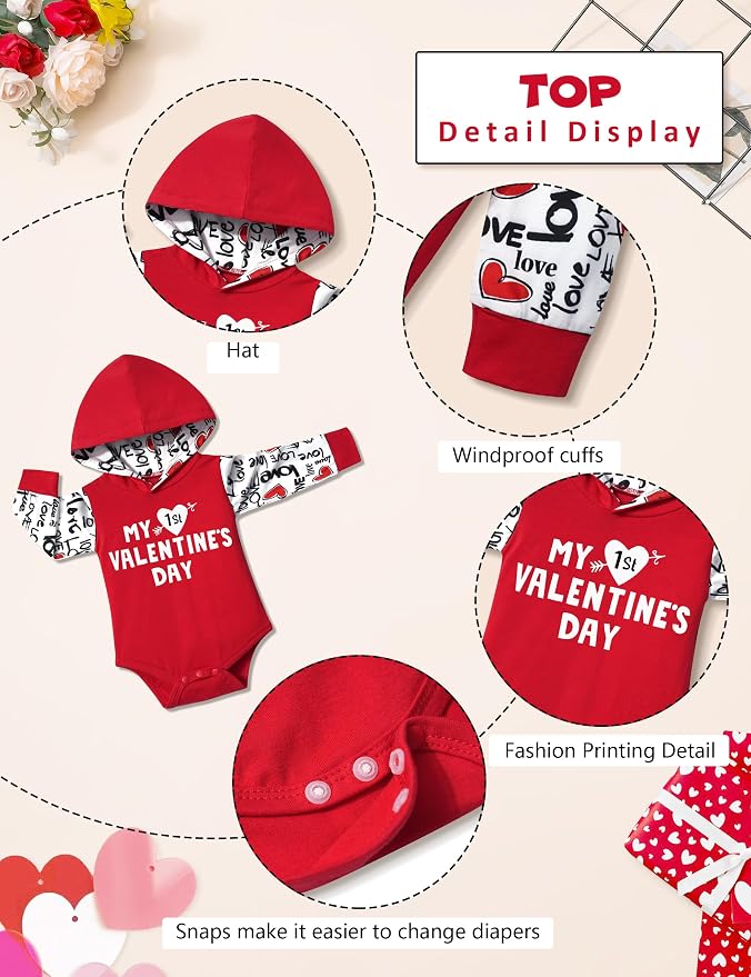 Fommy Newborn Baby Boy Clothes Plaid Letter Print Long Sleeve Hoodies + Long - Image 4