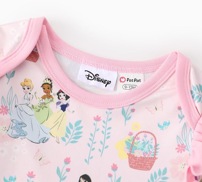 Disney Stitch Princess Minnie Winnie Marvel Baby Girls Ruffle Long Sleeve - Image 3