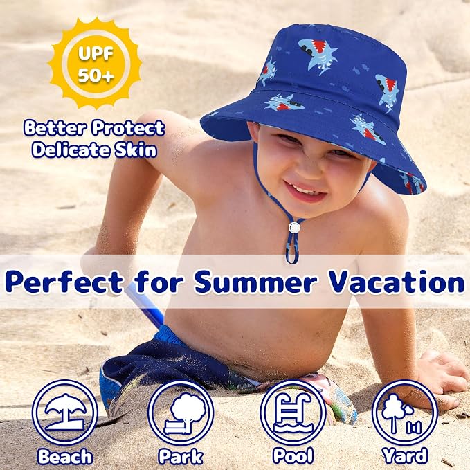 Baby Sun Hat Baby Boy Hats Toddler Hat UPF 50+ Bucket Hat - Image 3