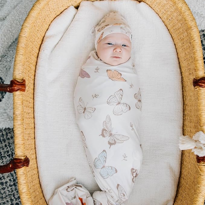 Copper Pearl Swaddle Blankets for Newborns | Soft Stretchy Receiving Blankets - Image 3