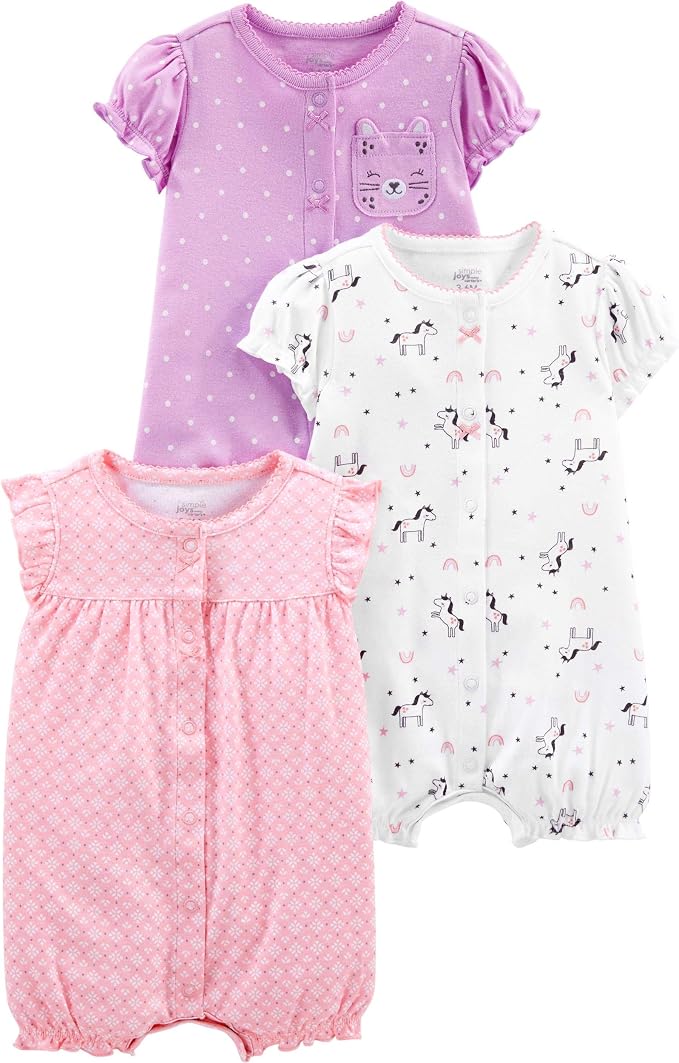 Simple Joys by Carter's Baby Boys 3 pack Snap up Rompers by SimpleJoysbyCarters