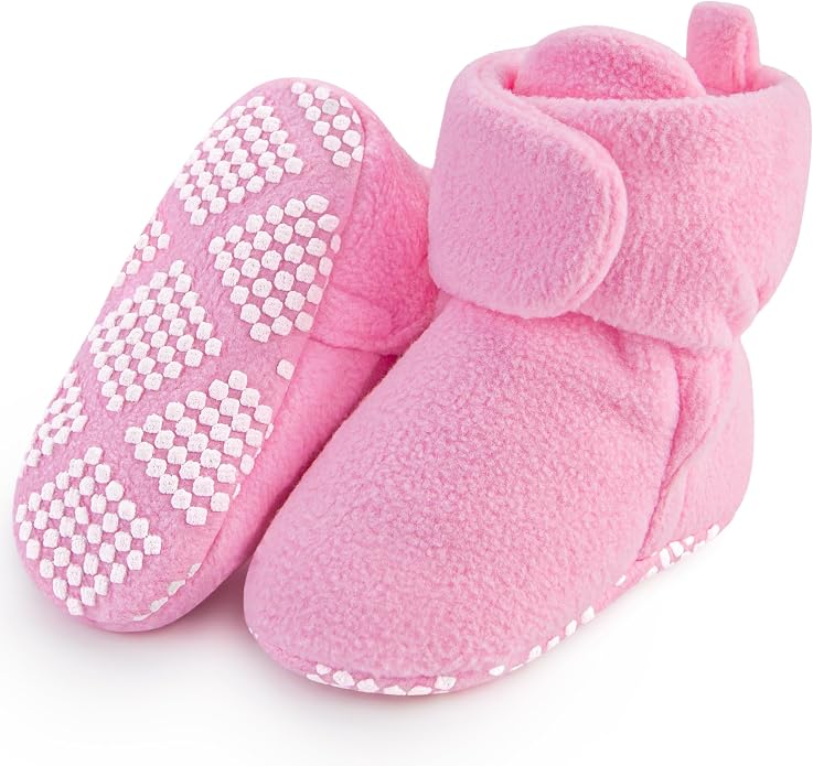 Pro Goleem Fleece Baby Booties, Warm Cozy Baby Slippers, Stay On Sock Shoes by ProGoleem