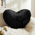 EastTree Heart Pillows, Black Heart Shaped Pillows, Ultra Soft Extra-Large Fluffy Pillows, Love Throw Pillows Gifts, Women Girls Living Room Decor 15x18 Inch