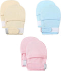 Baby Newborn No Scratch Mittens Stay On, 100% Cotton Adjustable 0-12M | Soft by HAPIU