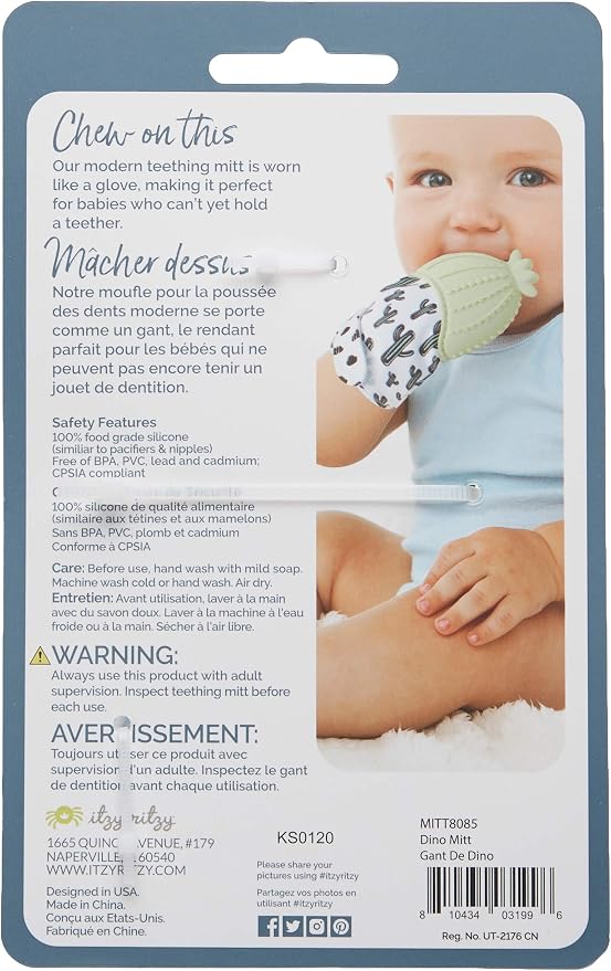 Itzy Ritzy Silicone Teething Mitt, Infant Teething Mitten - Image 5