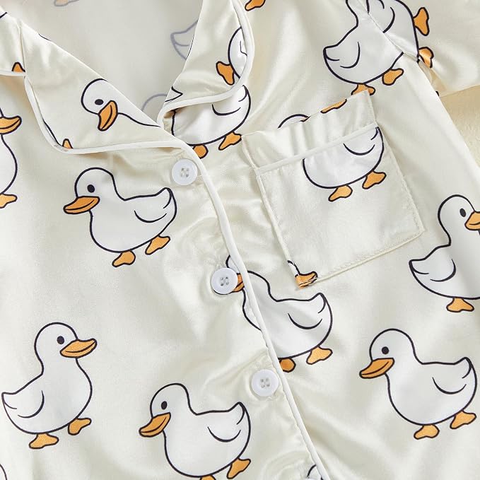 Kuriozud Baby Girl Boy Romper Pajamas Onesie Short Sleeve Button Down Pjs - Image 7