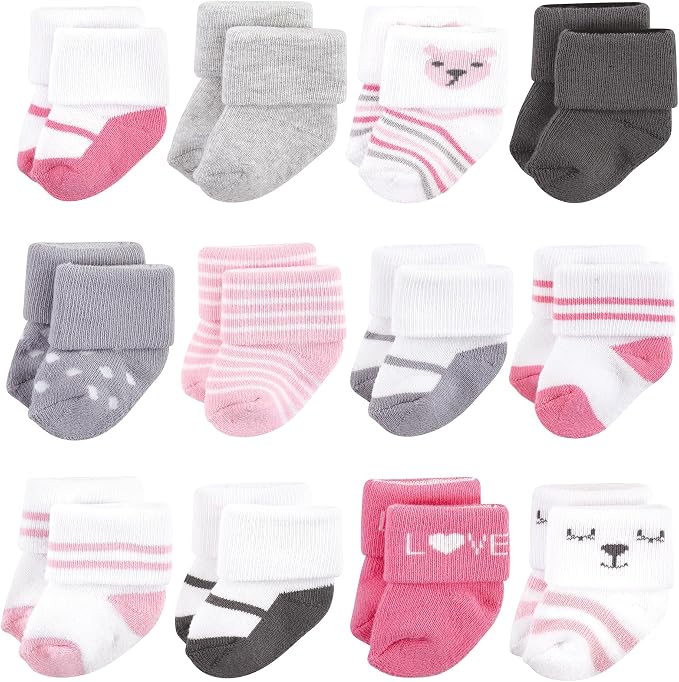 Hudson Baby Basics Unisex Baby Cozy Terry Baby Sock 12-Pack by HudsonBaby