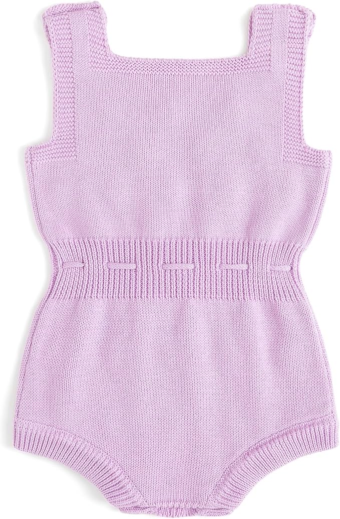 Simplee kids Baby Girl Romper, Sleeveless Pompoms Square Neck | Soft Breathable - Image 2