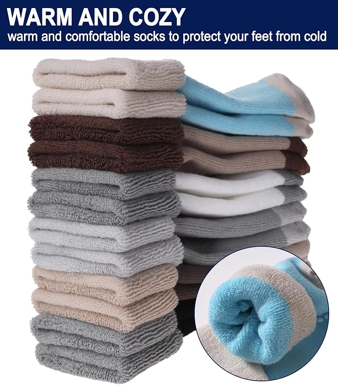 SDBING Baby Boys Girls Grips Socks Infant Toddlers Kids Non Slip Warm Thick - Image 5