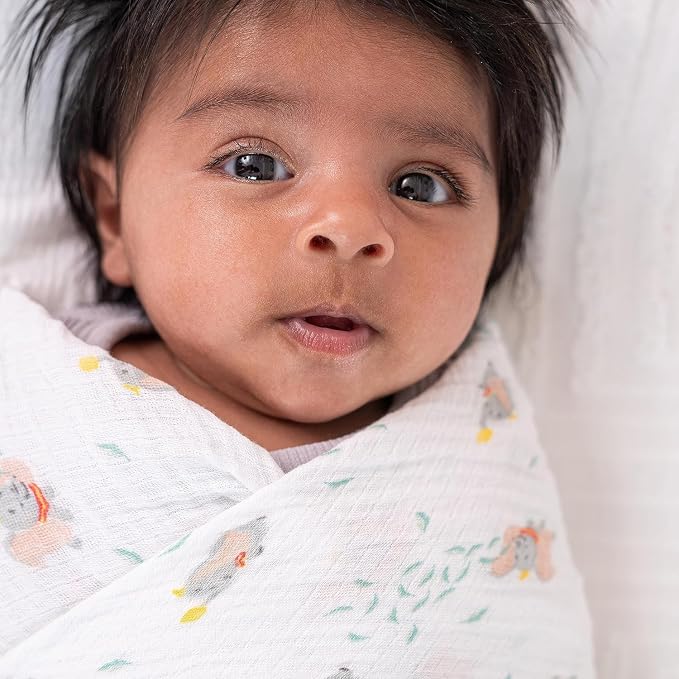 aden + anais Essentials Muslin Swaddle Blankets, Newborn Receiving Blanket - Image 6