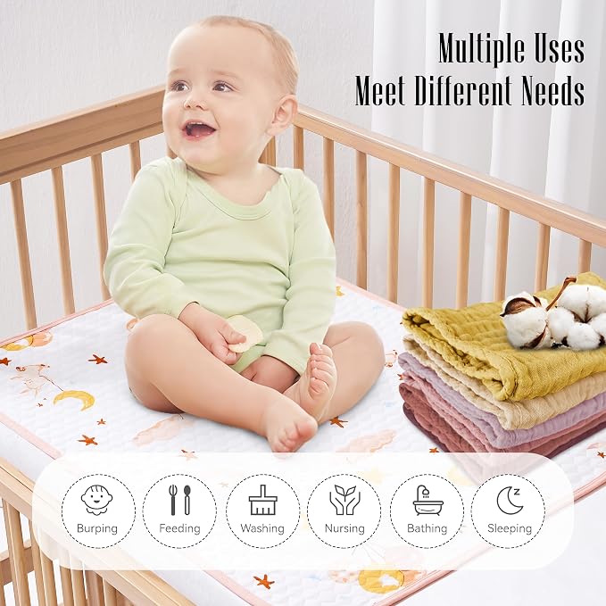 12 Pack Muslin Burp Cloths - Image 4