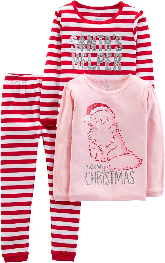 Simple Joys by Carter's Baby 3-Piece Snug-fit Cotton Holiday Pajama Set by SimpleJoysbyCarters