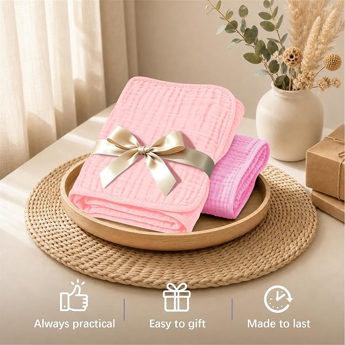 Ease Cubs 12 Pack Muslin Burp Cloths Large 100% Cotton Hand Washcloths - Image 9